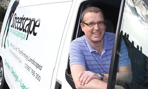 William Salter, Managing Director of Paragon Software Systems, leading provider of route optimisation software, sat in a Streetscape van